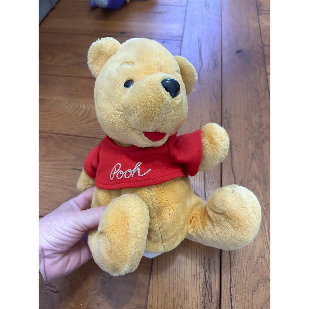 Vtg Disneyland Disney World Winnie The Pooh Hand Puppet 10" Plush Stuffed Toy‎